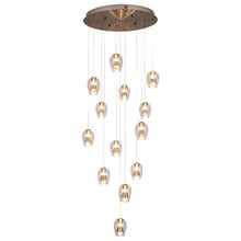 Betsy Iron & Glass LED 13 Light Pendant